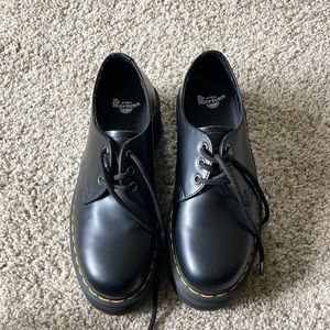 Dr Marten black platform oxfords